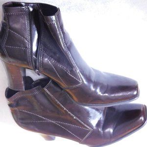 Franco Sarto Camille Ankle boots Chestnut Brown Size 8.5 3" heel